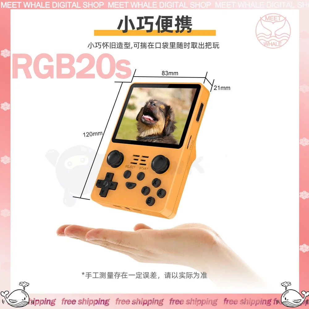 

RGB20S Handheld Game Console Retro Portable Mini Open Source System Rk3326 3.5 Inch 4:3 Ips Screen PSP Kid Gamer Gifts