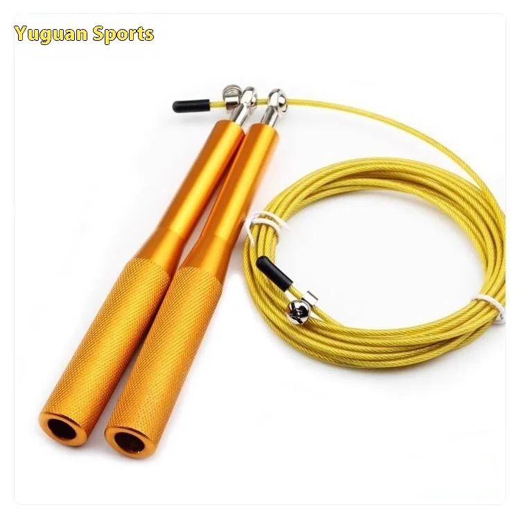 Aluminum alloy steel wire metal handle student adult fitness fat burning racing training competition skipping rope image 3