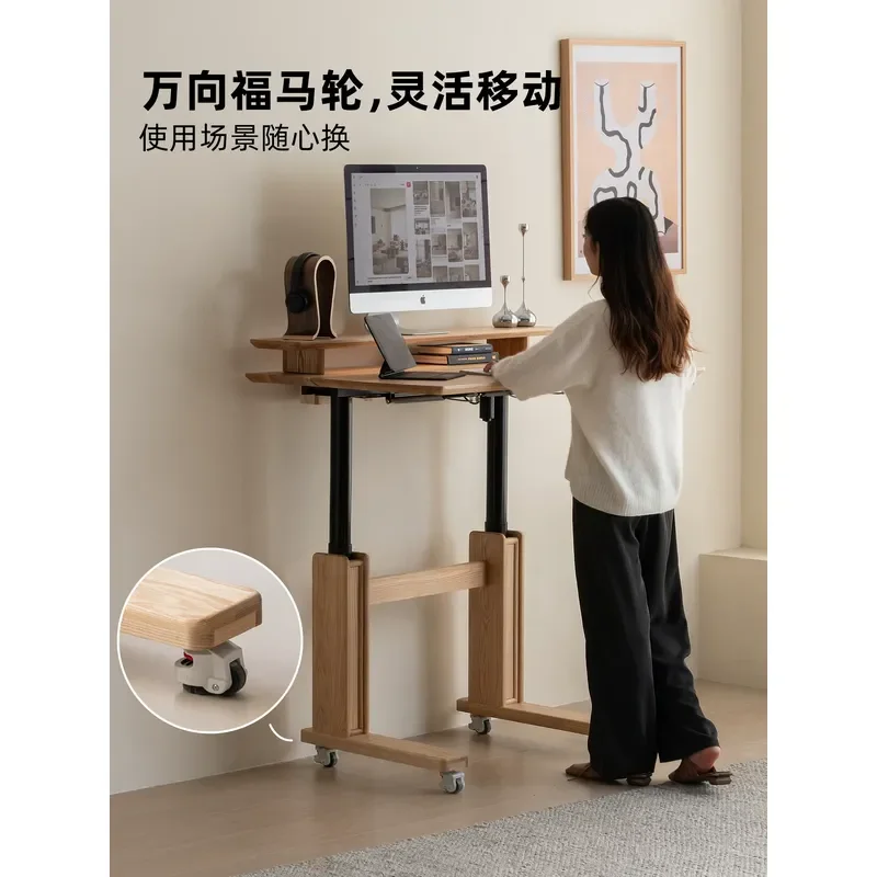 Solid Wood Electric Height Adjustable Desk Folding Computer Table for Home Office Workbench Gaming E-sports Standing Desk