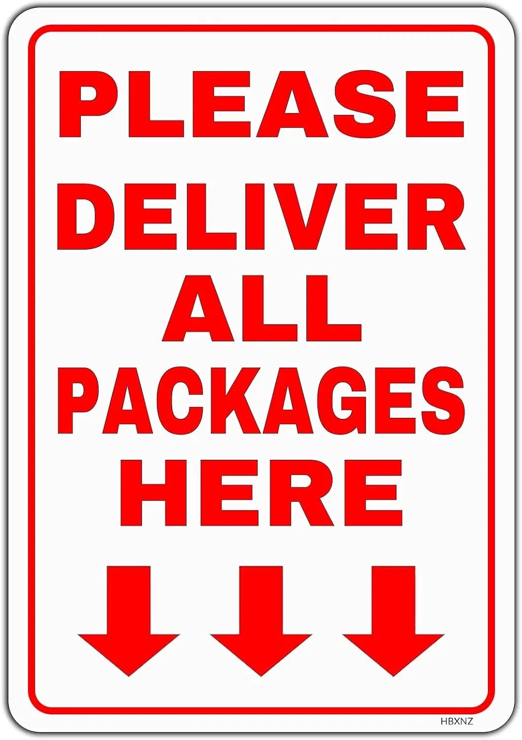 Please Deliver All Packages Here Metal Sign Delivery Signs for Packages Indoor Outdoor Home Office Work Use 8X12 Inch