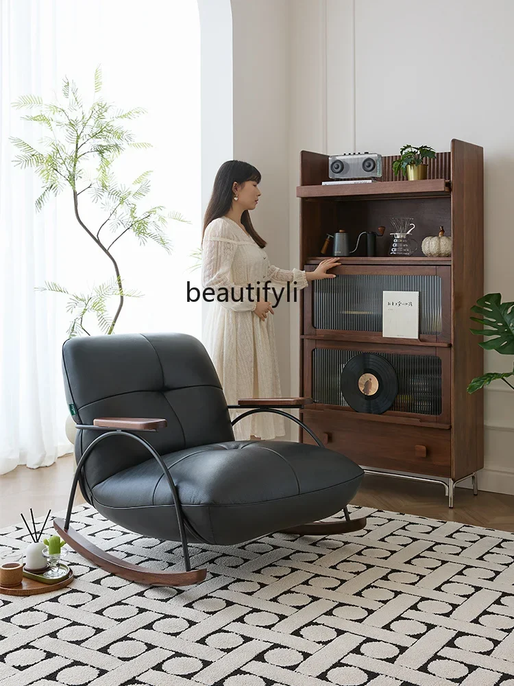 

recliner adult single lazy sofa, solid wood household single chair leisure chair