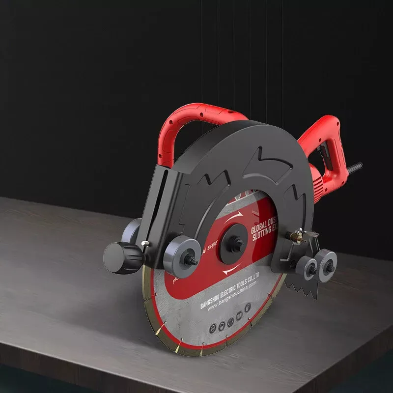 16 ″ Wall Slotting Machine Handheld Concrete Stone Road  Dustless Hydropower Slot Multi-angle Circular Saw 220 V
