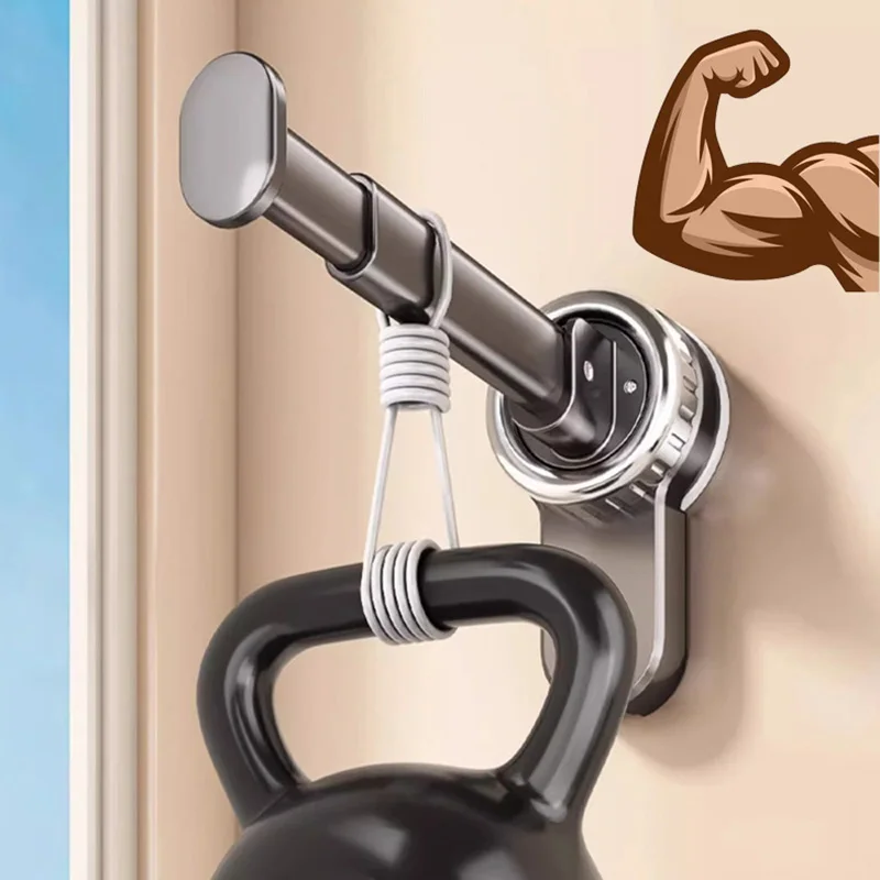 

YM Foldable Hanger Storage Rack - No Drill Suction Cup Installation, Retractable Adjustable for Home Office, Durable Space-Saver