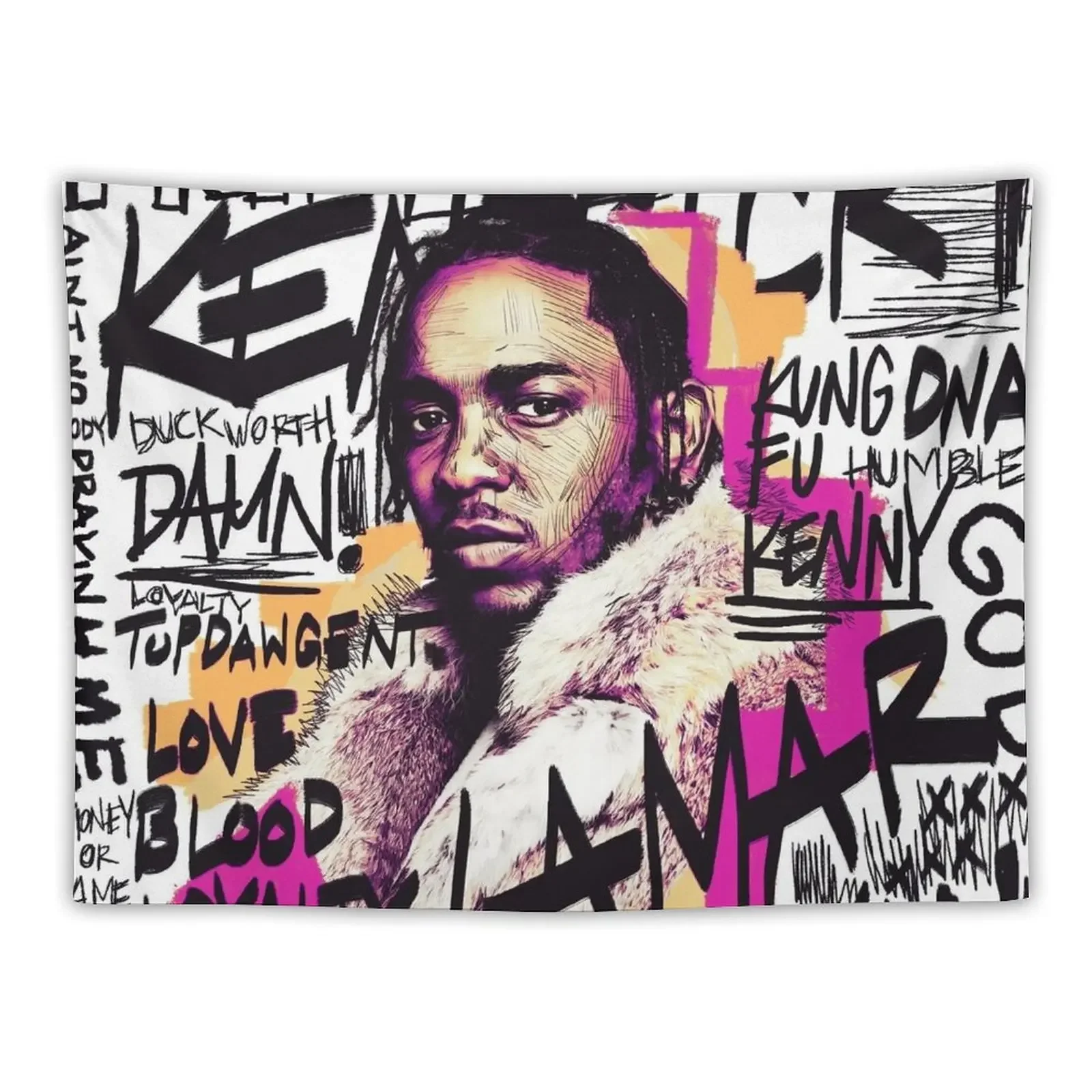 kendrick lamar aesthetic Tapestry Home Decor Accessories Korean Room Decor Tapestry