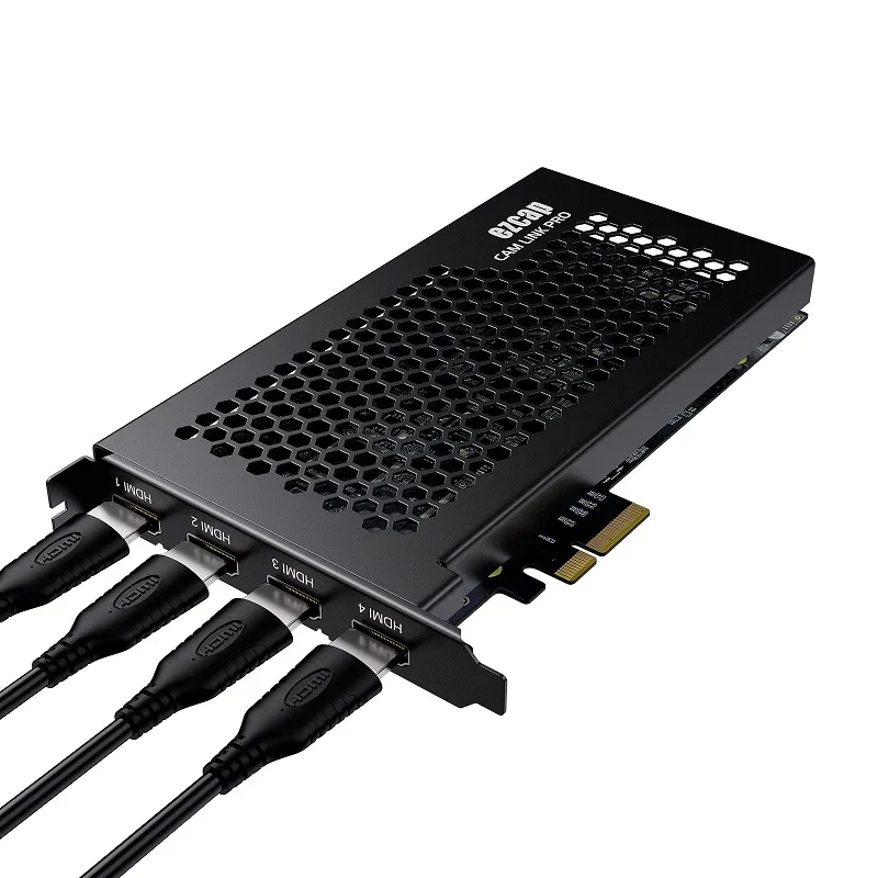 Ezcap335 CAM LINK PRO 4-Channel PCIe for   Video Capture Card for Multi-Camera Production MP4 Recording Format