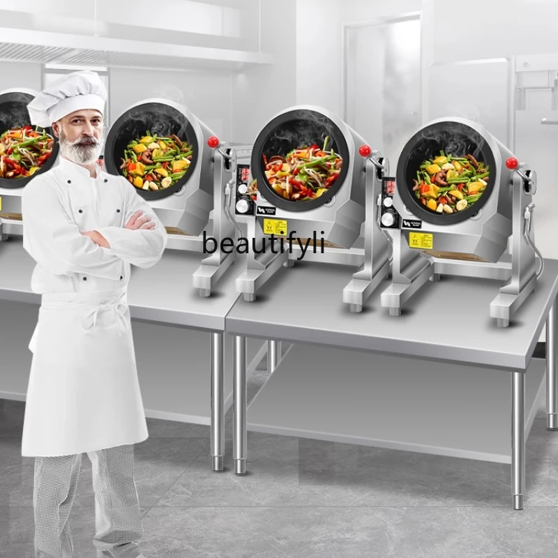 

Commercial automatic cooking machine Robot fried rice roller fried powder machine