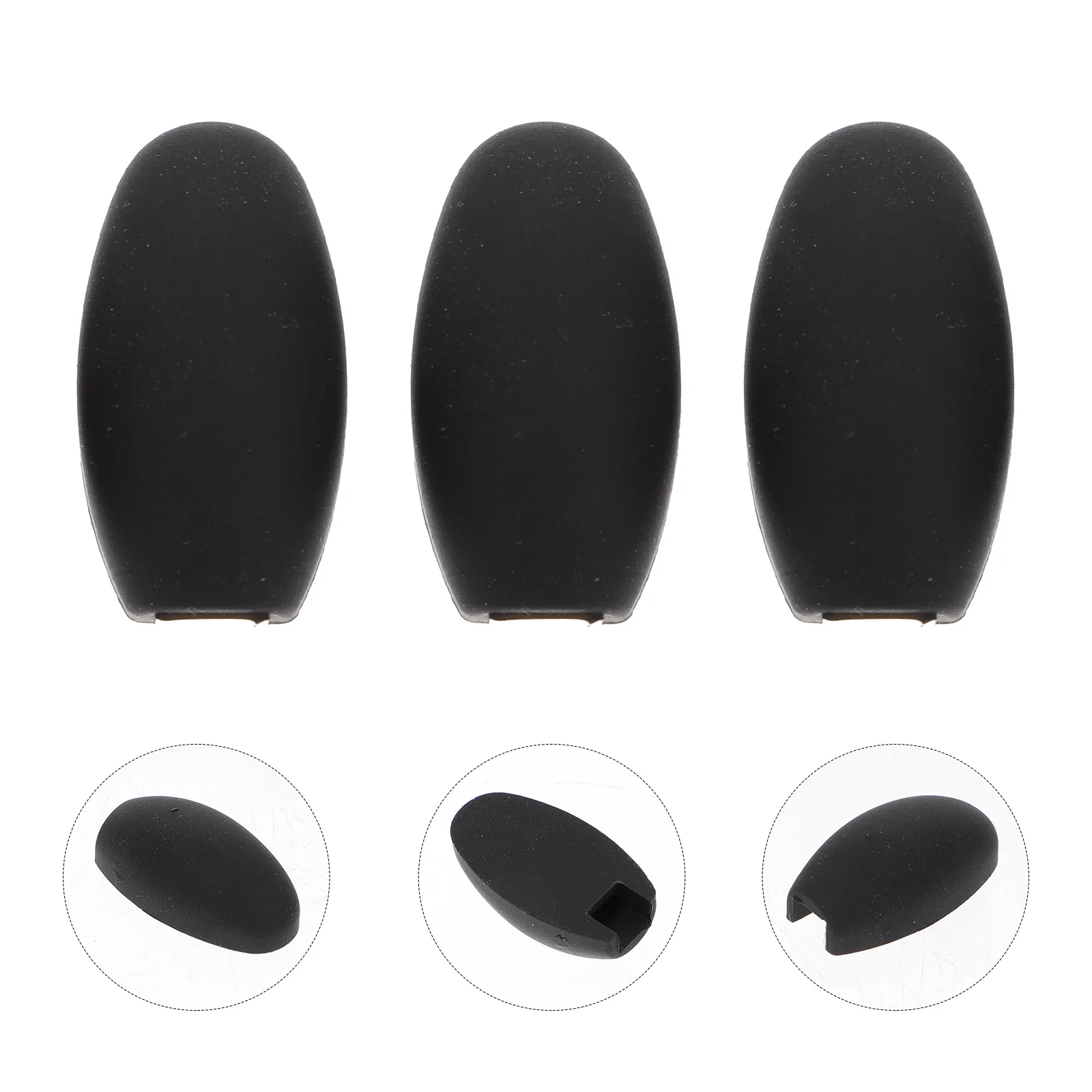 

3pcs Saxophone Side Key Pads Black Rubber Protective Covers Music Instrument Accessory For Palm Button Protection Saxophone