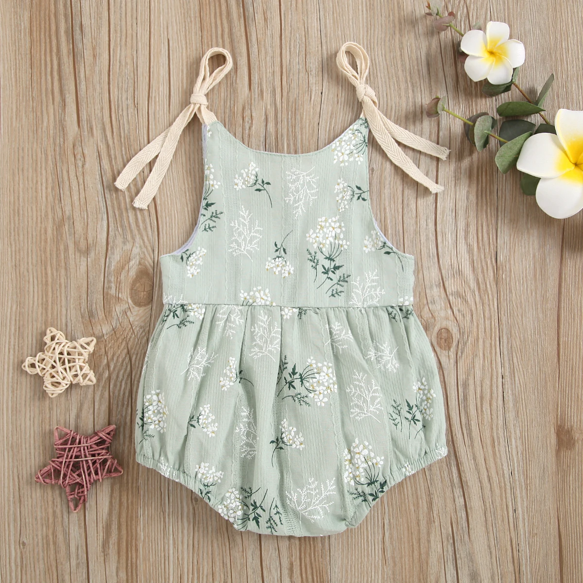 Spring and Autumn Season Girls Green Cute Little Leaf Print Camisole Triangle Hoodie