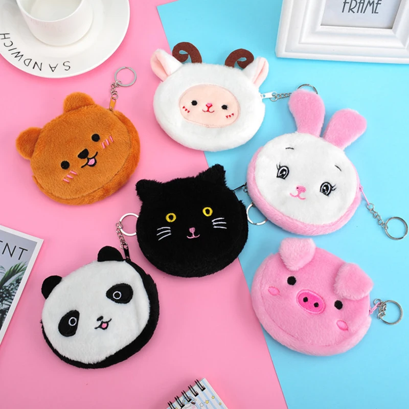 New Headphone Bag Cute Plush Coin Purse Mini Zipper Change Purse High Quality Change Bags Small Cable Headset Bag Lipstick Bags