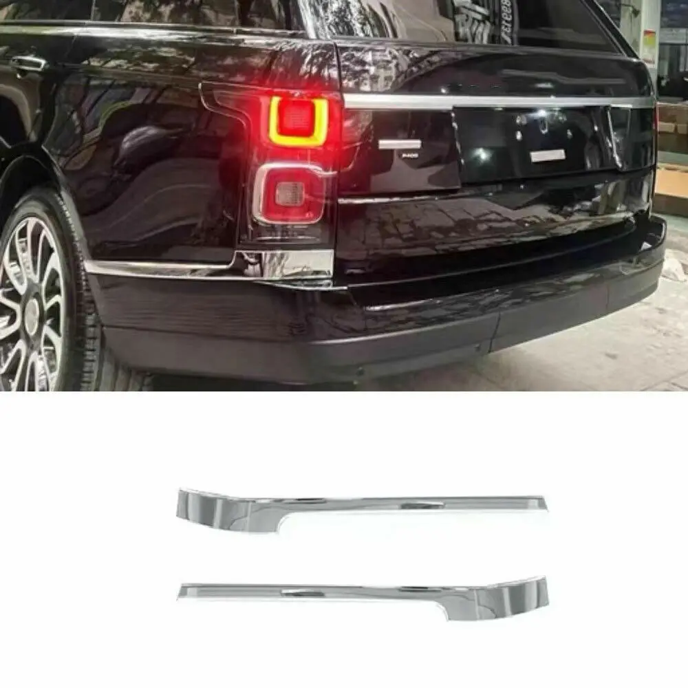 2Pcs Fits For Range Rover L405 2013-2021 Chrome Rear Bumper Strip Protector Trim