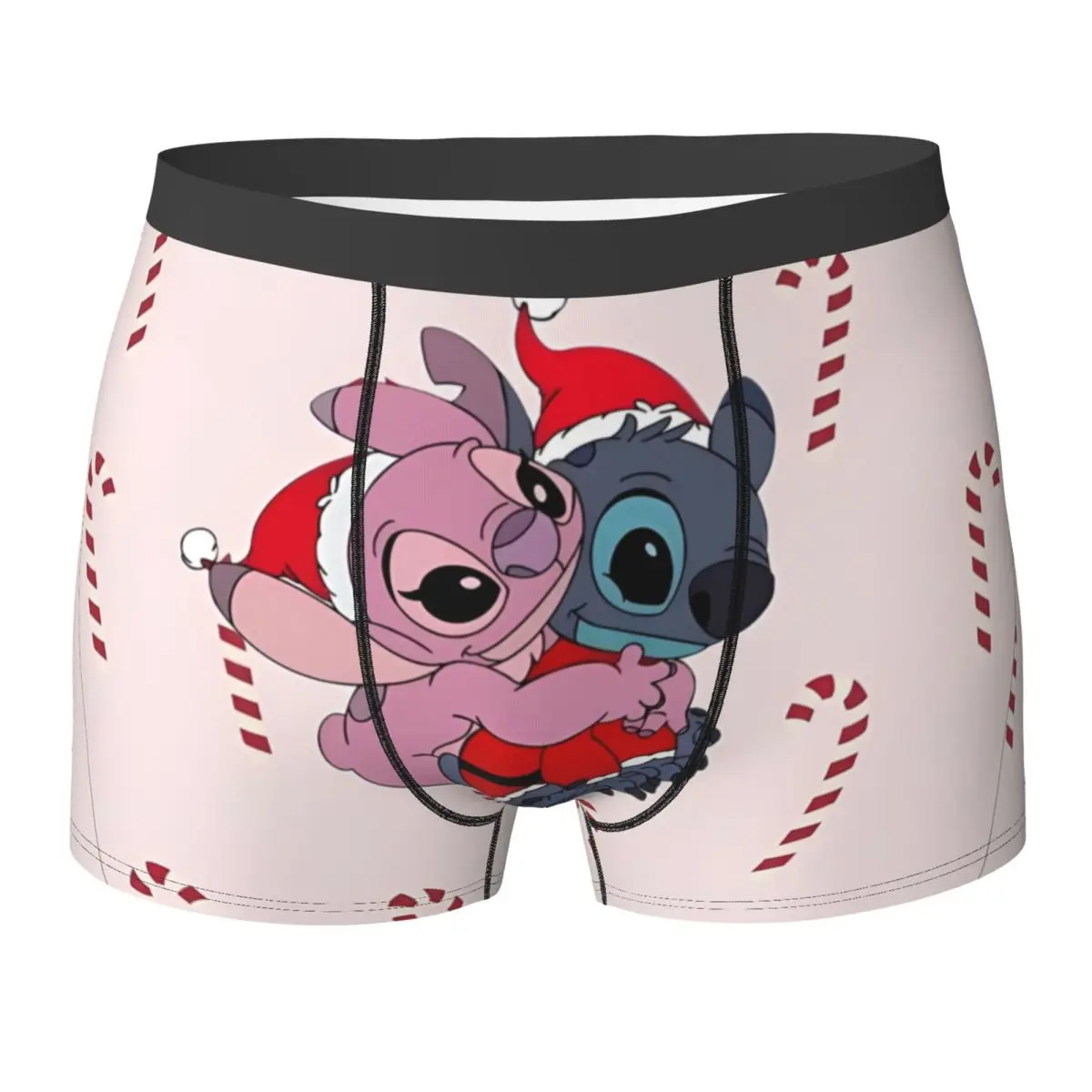 Stitch Christmas Boxershorts 3D Pouch Underwear Trenky Print Boxer Brief Breathable Men\'s Underpants Plus Size 2XL