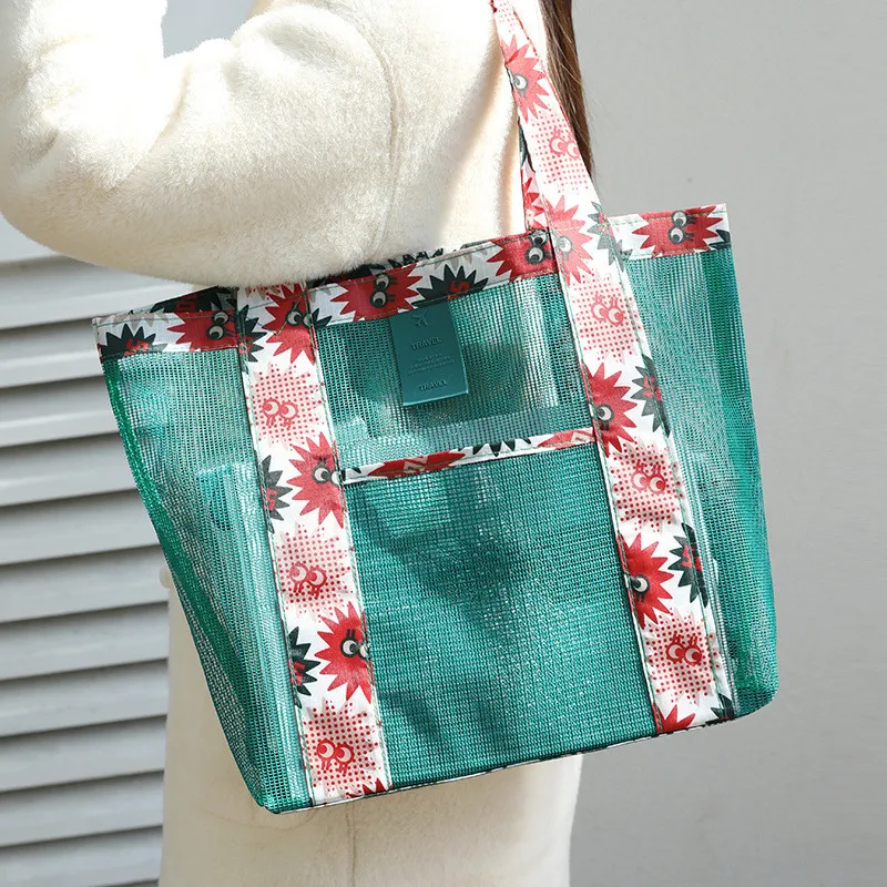 

Large Capacity Oxford Cloth Shopping Bag Casual Women Shopper Grocery Beach Totes Shoulder Bags Handbags for Outdoor Travel