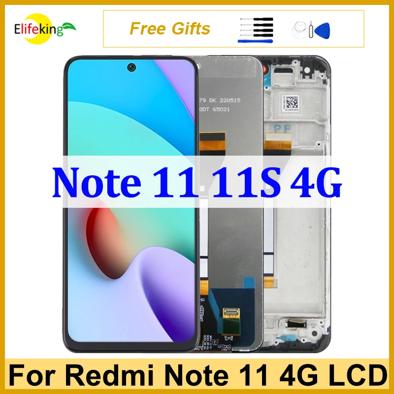 

LCD For Xiaomi Redmi Note 11 11S 4G Display Touch Screen 2201117TG 21121119SC Digitizer Assembly Replacement Phone Repair Parts