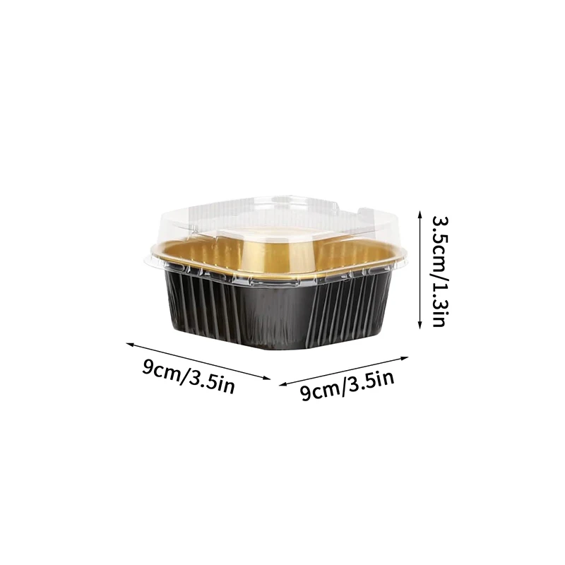 Mini Cake Cup Heavy-Duty Foil Cupcake Wrappers Oven Baking Cups Cases Muffin Boxes Non-Stick Pudding Dessert Cups Kitchen Tools