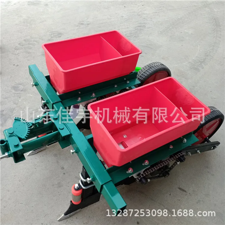 Single Row Hand Push Seeder Multifunctional for Corn Soybean and Fertilizer Spreader Farm Tool