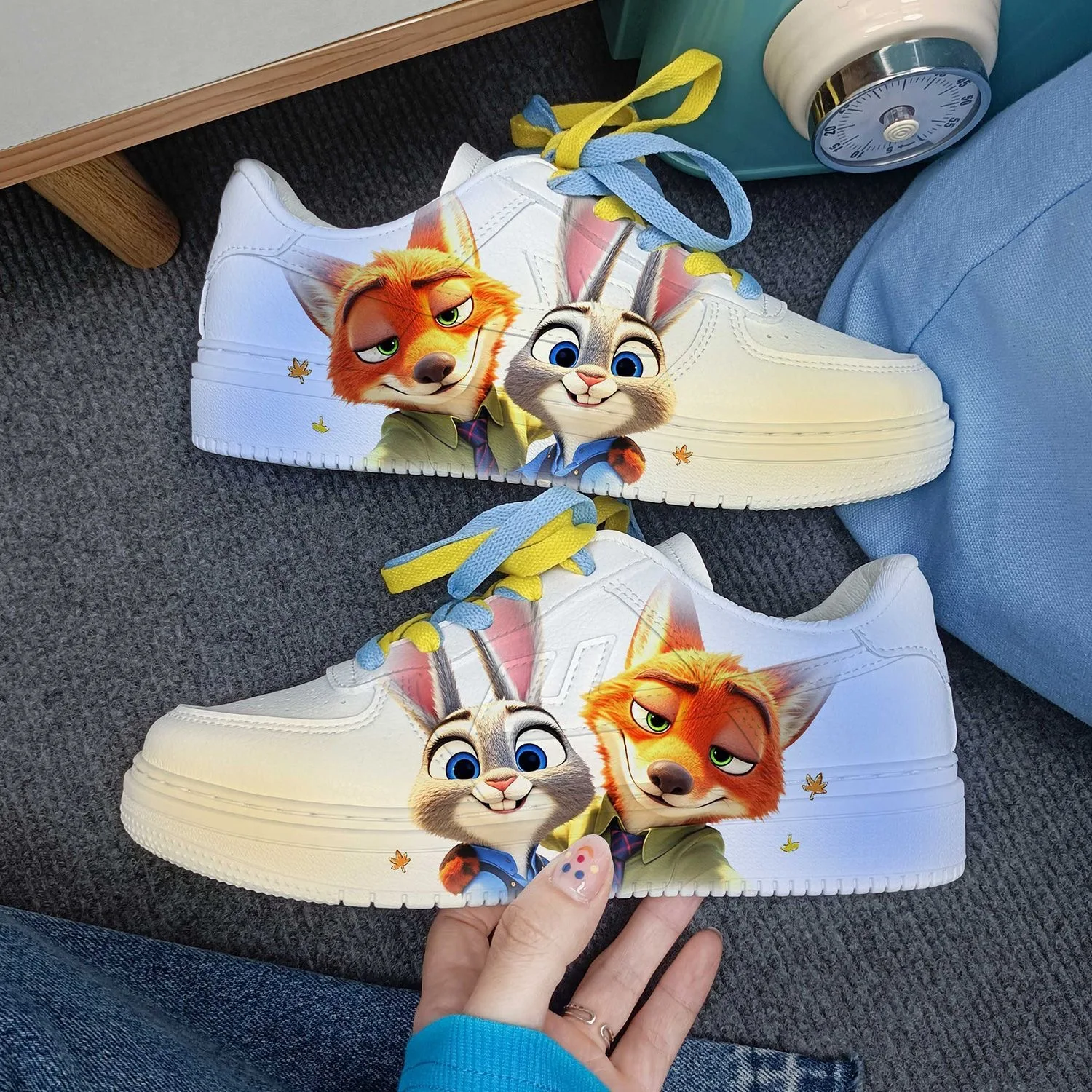 

New Disney cartoon women Zootopia Nick Wilde princess cute Casual shoes non-slip soft bottom sports shoes for girl gift
