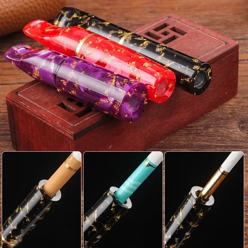 

Premium acrylic cigarette holder For Thick Thin Active filter element Reduce Tar Tobacco Filter Remove to Clean Smoking Gadgets