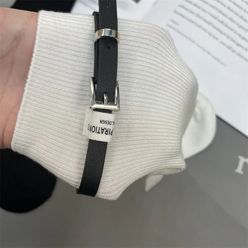 Women Lady Europe Fashion Personality Trend Belts Socks Cotton High Quality Soft Comfortable Mid-tube Novelty Gifts Black White