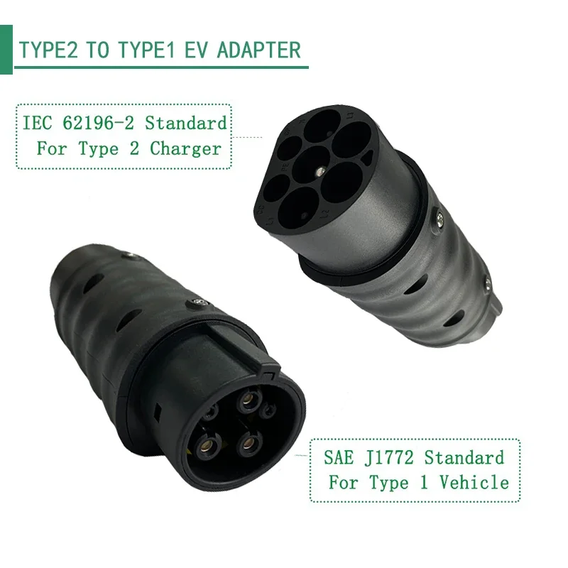 Electric Vehicle Charging Connector Type2  Type1 EV Adapter SAE J1772 Socket    EVSE Adapr for Car Chargers