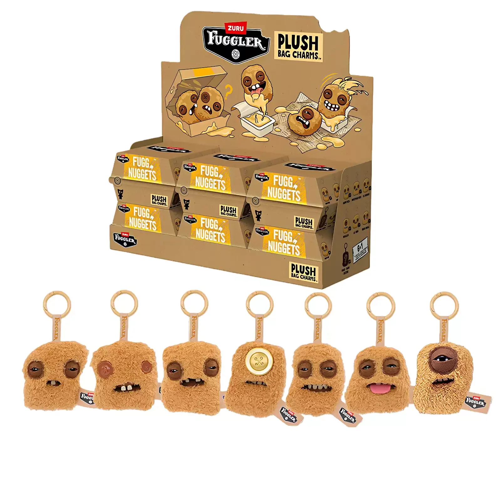 Fugg Nuggets Peluche de Monstruo Feo Colonel Chicken, Muñeco de Peluche, Caja Sorpresa, 6.5 a 9.5 cm, Regalos en Stock
