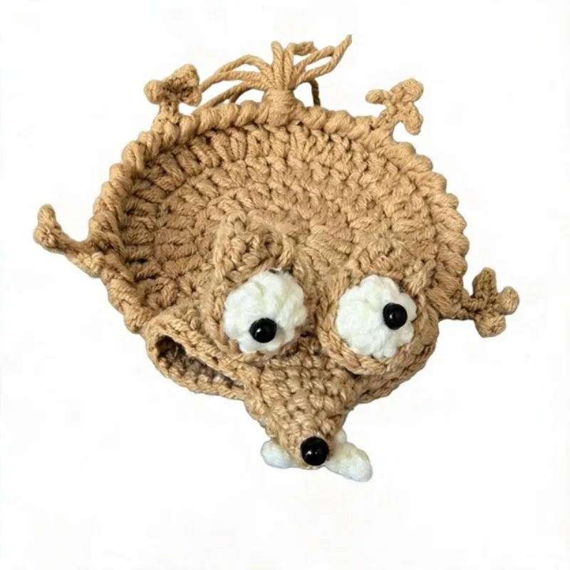 Handwoven Finished Animal Crochet Cup Coaster Creative Coffee Tea Mat Home Table Desk Decor Gift