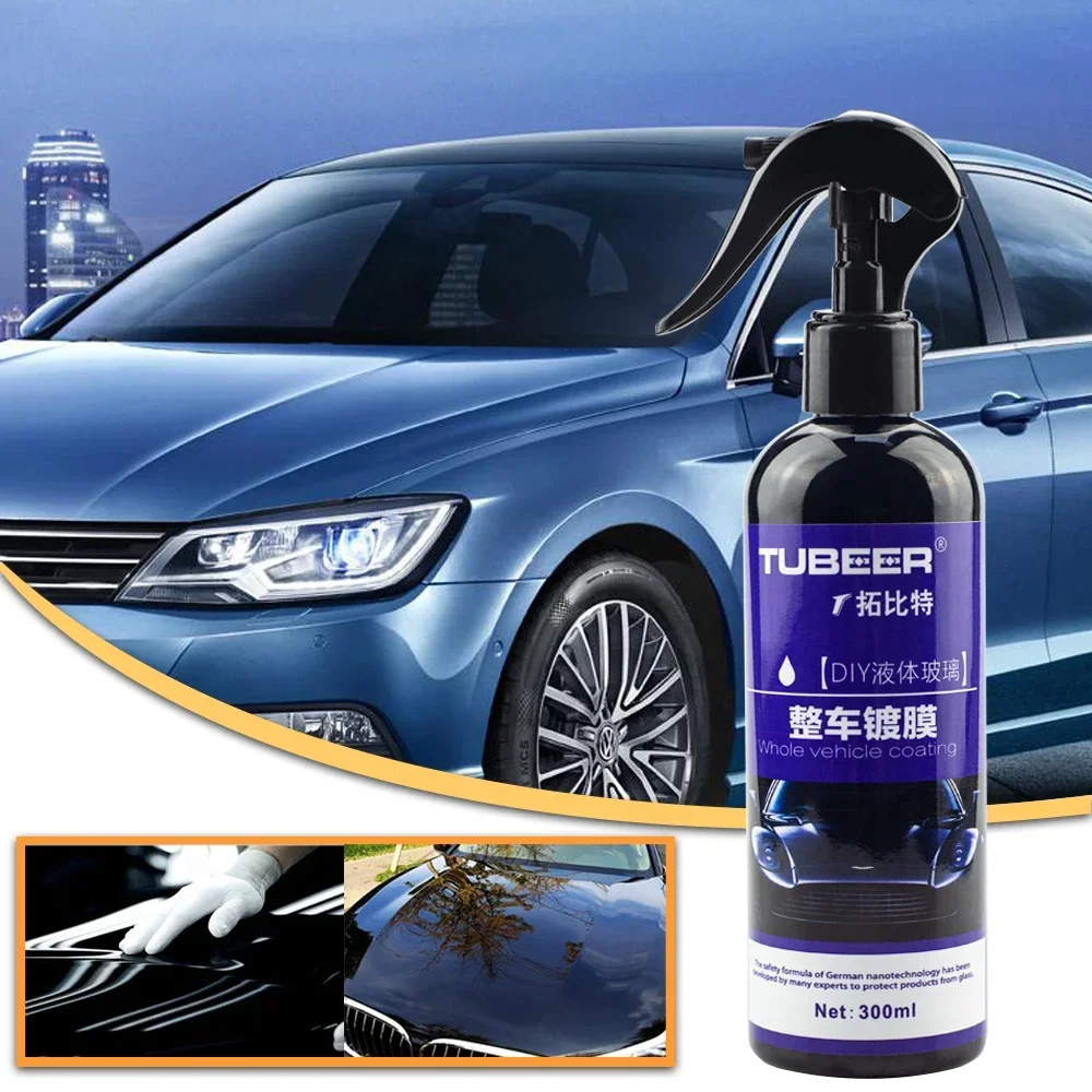 300ml Car Ceramic Coating Polishing Liquid Paint Care Polishing Paste Nano Coating Hydrophobic Quick Coat Liquid Wax Car Care