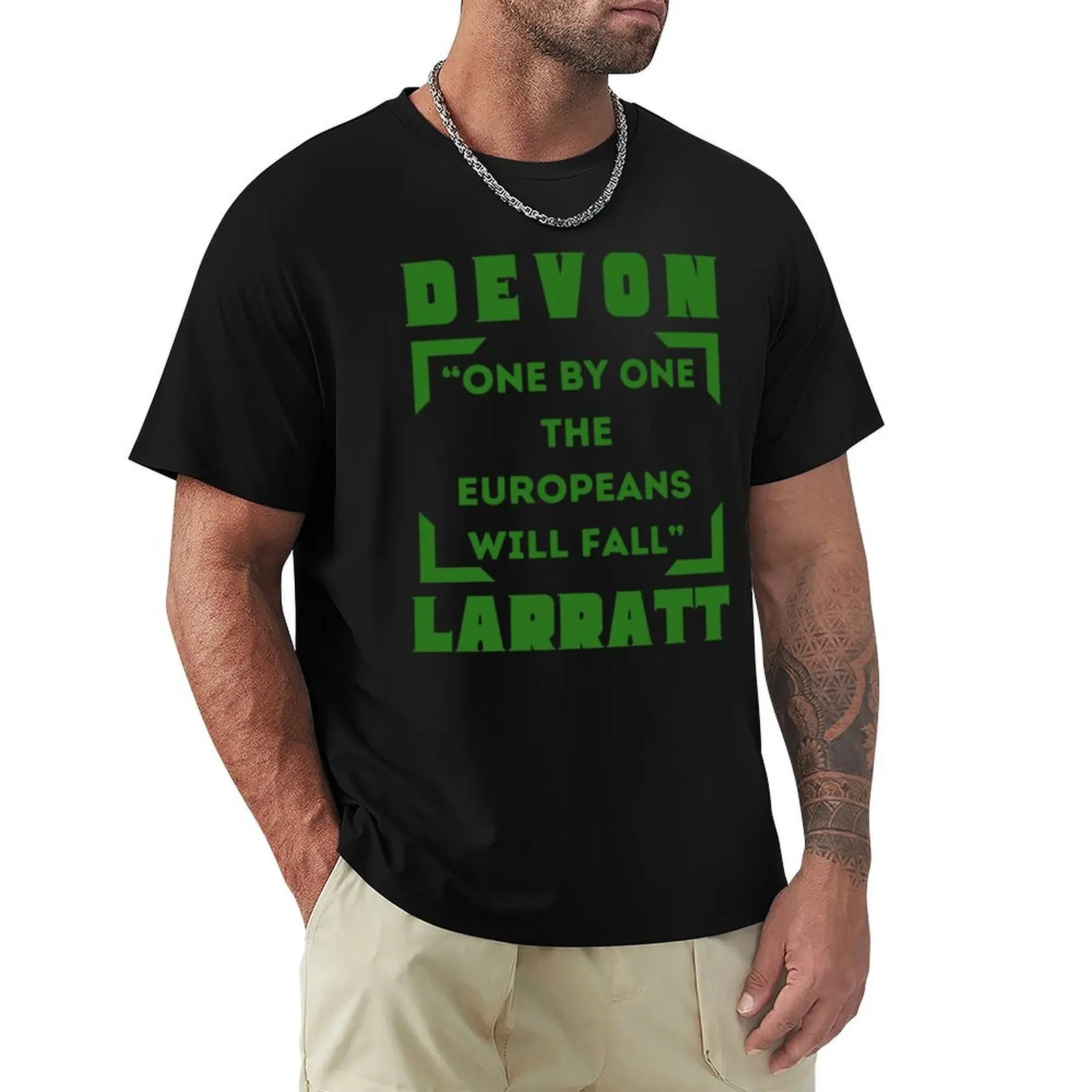 Devon Larratt “One 1 T-Shirt oversized graphic tee designer shirts anime stuff Men's t-shirts