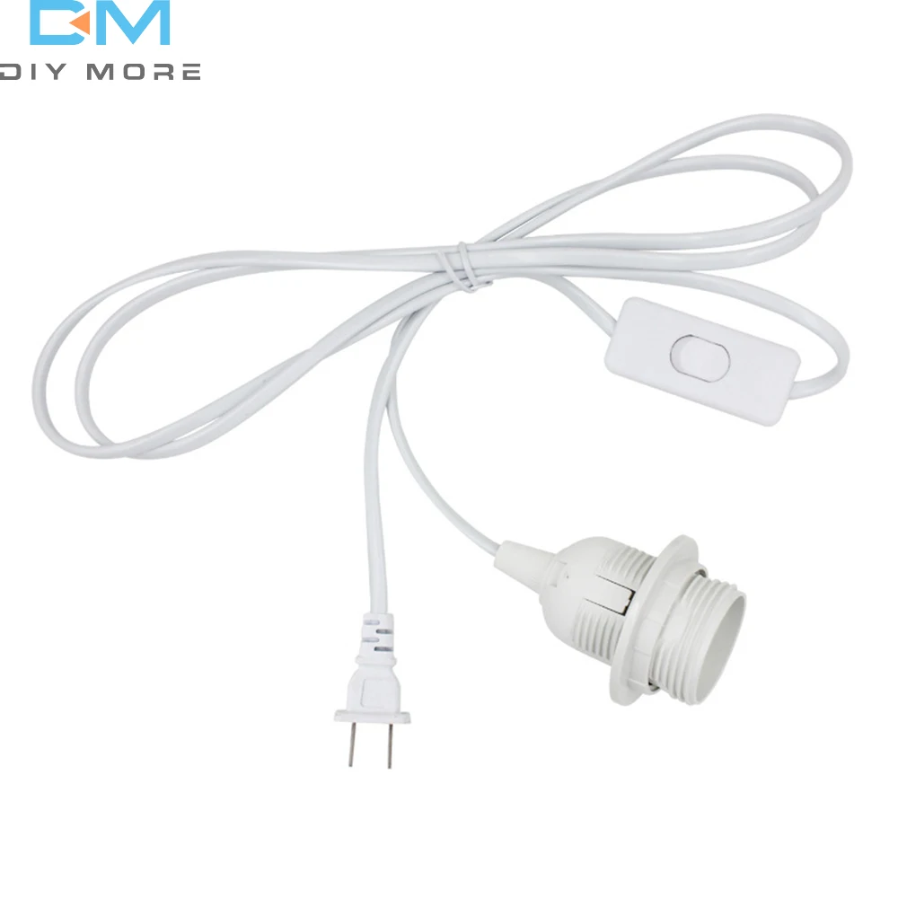 E27 Lamp Base Holder Power Cord Cable 1.8m EU Hanging Pendant LED Light Fixture Lamp Bulbs Socket Cord Adapters With Switch 220V
