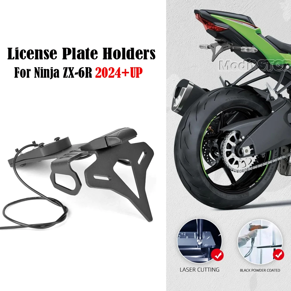 

Motorcycle Rear Short Tail Stock Tidy License Plate Holder Tailstock Bracket Kit For Kawasaki ZX-6R ZX-6r Ninja ZX6R 2024