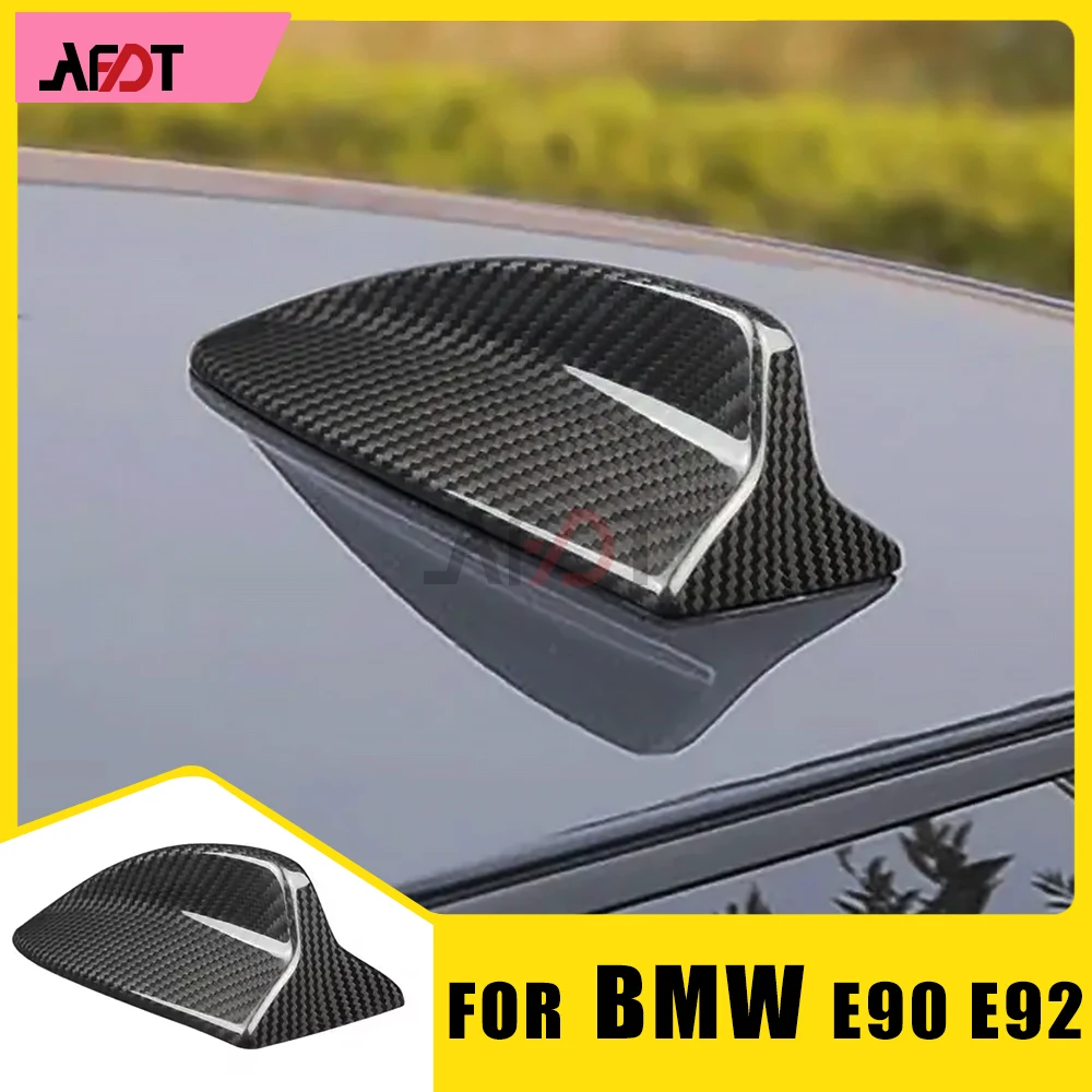 

AFDT For BMW 1 3 Series E82 E46 E90 E92 Real Carbon Fiber Antenna Shark Fin Cover Car Exterior Accessories