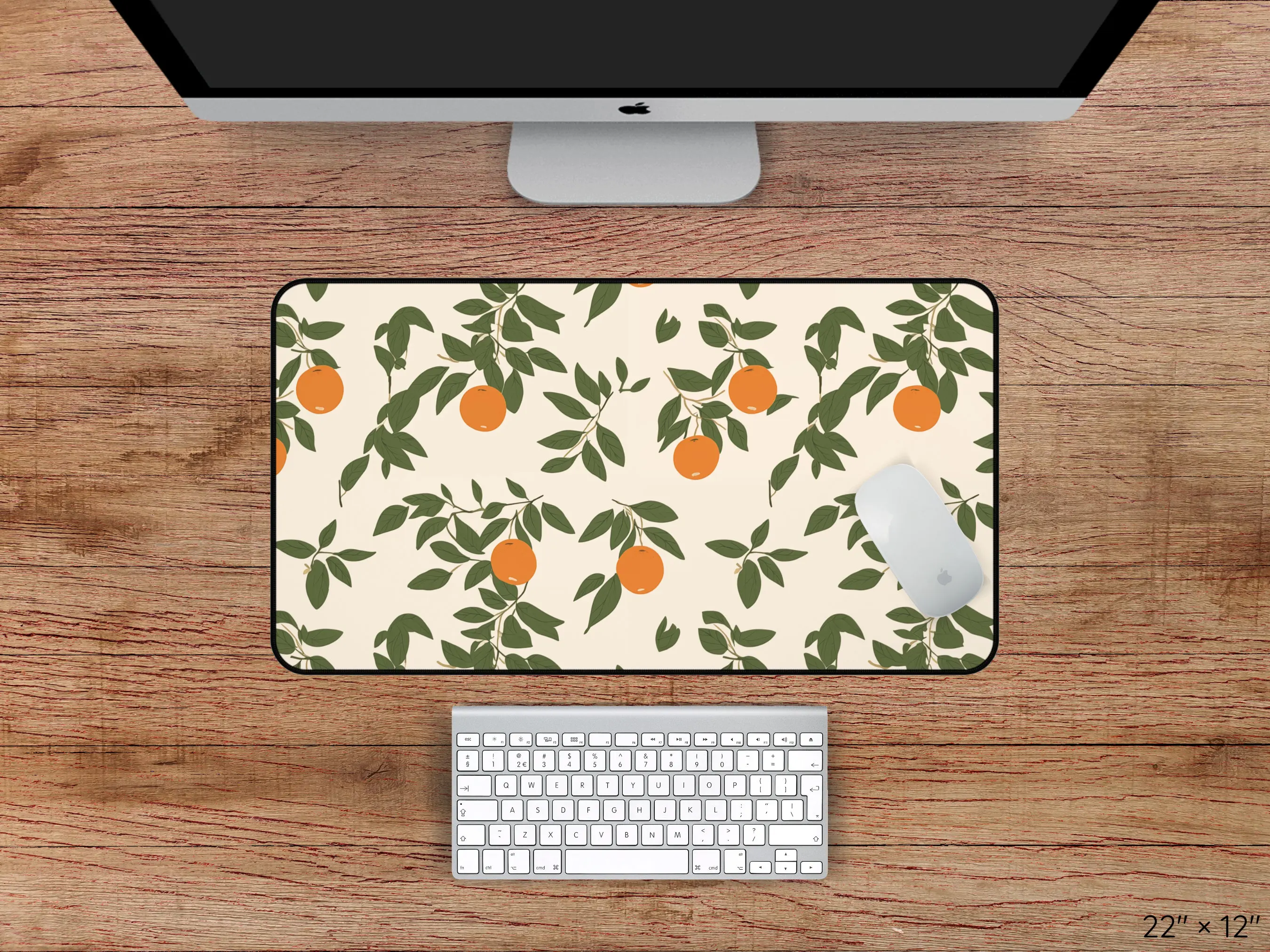 Citrus Tree Table Mat,Non-slip and Waterproof Gaming Mouse Pad, Office and Gaming Desk Decoration Mat, Perfect Gift for Friends.