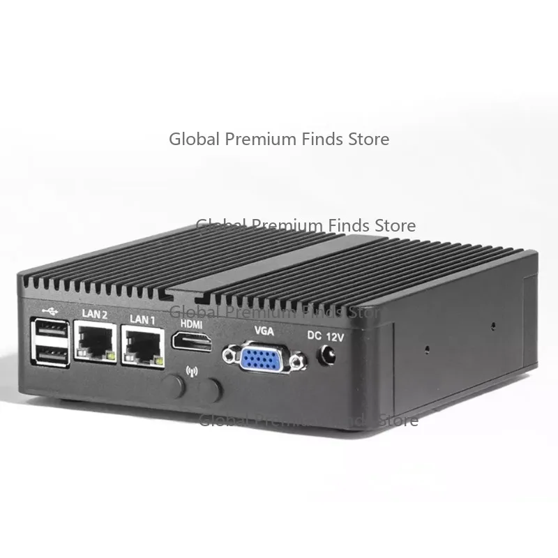 Fanless Industrial Mini Desktop PC – 4GB+64GB Dual LAN DDR3 Micro Computer (New Release)