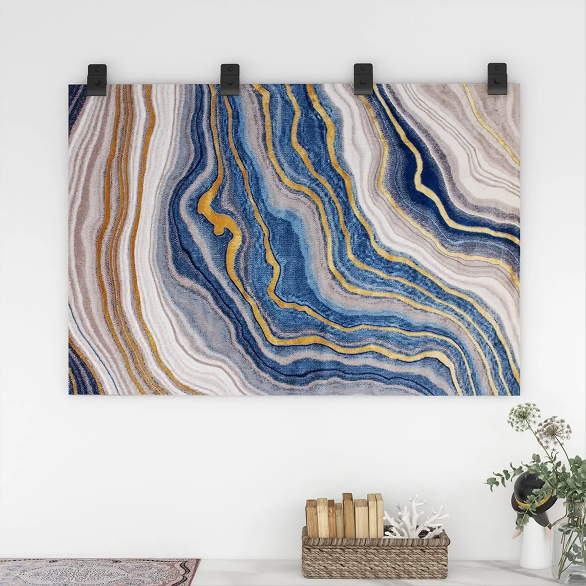 HITL Quilt Display Wall Hanger Metal Quilt Display Clips Indoor Wall Decoration Showcase Artwork Hangers Quilt Hanging Clips