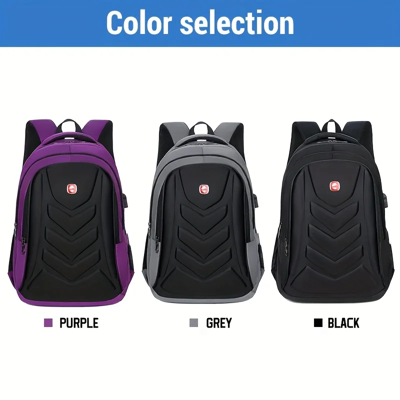 Black Laptop Briefcase with Adjustable Strap – Sleek Commuter Backpack, Lightweight Document Organizer