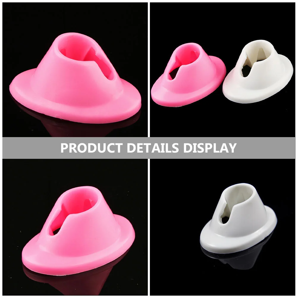 4 Pcs Clear Nail Polish Bottle Holder Gel Silicone Rack Anti-Spill Stand Display Manicure Tools