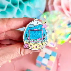 Digital Aquarium Enamel Pin