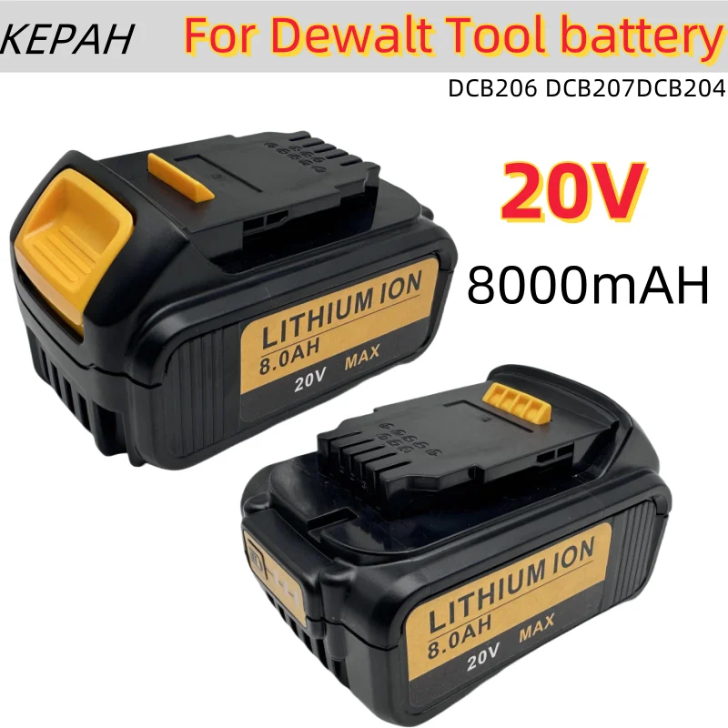 DCB203 Li-ion Battery 18Volt 20V 8.0Ah For Dewalt Max Tools DCB205 DCB206 DCB204 DCB200 DCB182 DCB180 DCB230 DCD DCF DCG Series