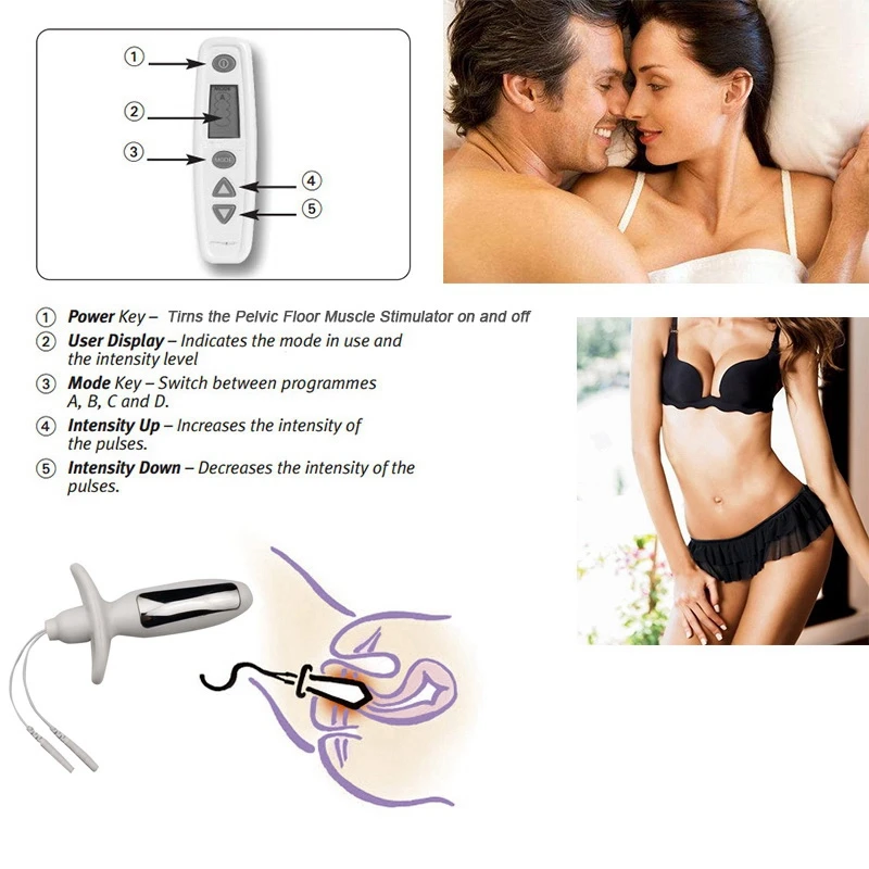 Vaginal Probe Electrodes for Pelvic Floor Exerciser Incontinence Use with TENS/EMS Machines Therapy Kegel Exerciser