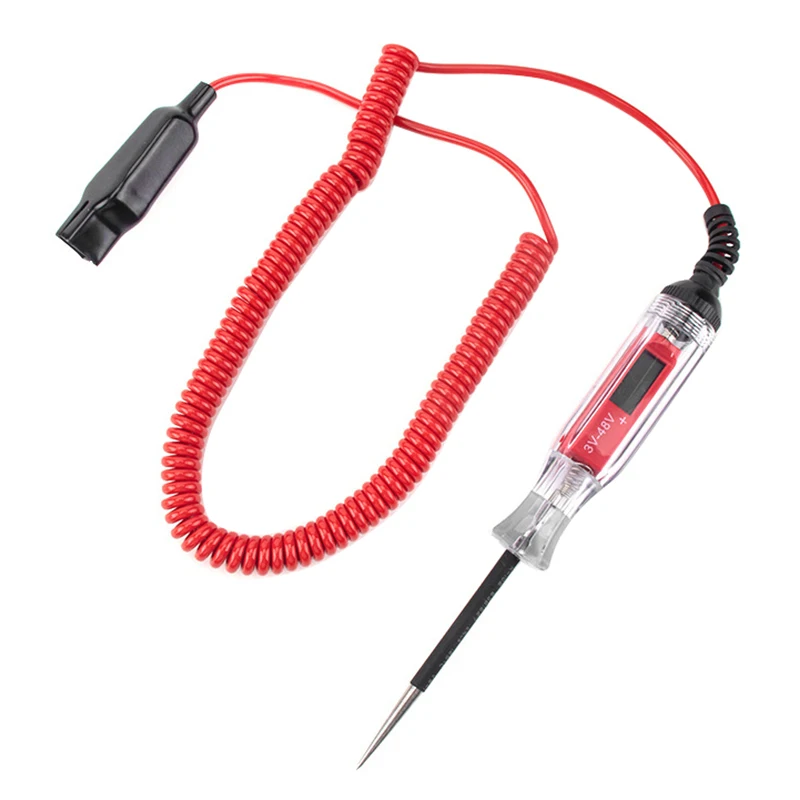 

Large Size Heavy Duty 3-48V Digital LCD Circuit Tester Car Truck Low Voltage & Light Tester with Stainless