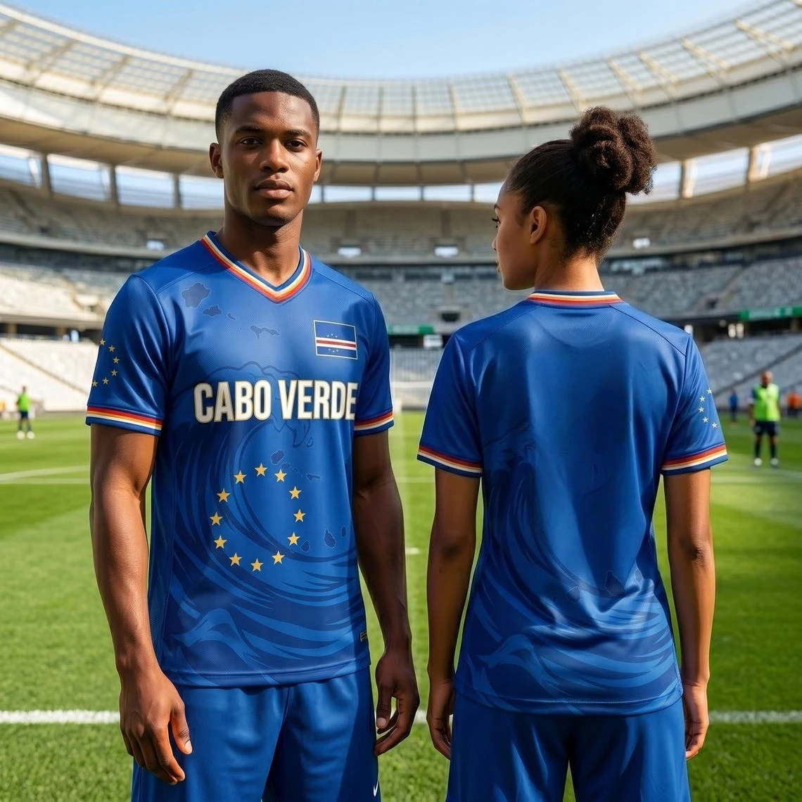 Cape Verde Latest National Flag Printed Football Jersey Men/women Match Training T-shirt Casual Round Neck Sports Shirt