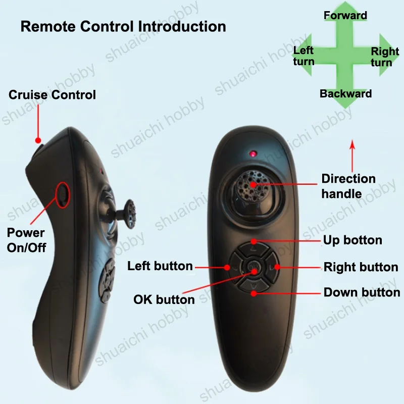 1Set 2.4G 3CH One-Handed Remote Controller with Receiver 500 Meters Control Distance Brushless Servo Steering for RC Bait Boat