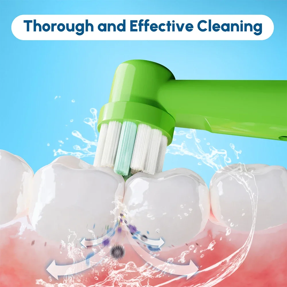 رؤوس بديلة لفرشاة الأسنان الكهربائية متوافقة مع شعيرات ناعمة للأطفال من أورال بي براون ورؤوس فرشاة صغيرة للأسنان الحساسة #4