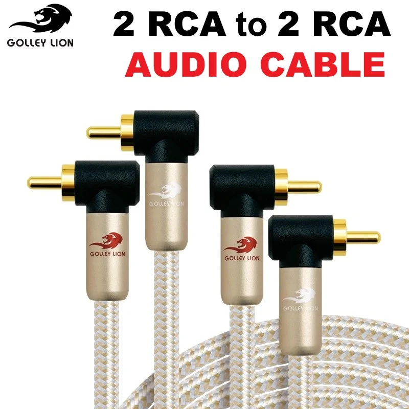

Двойной аудиокабель RCA-папа на 2 RCA-папа для усилителя домашнего кинотеатра HDTV Soundbox Hi-Fi системы динамики OFC экранирующий шнур