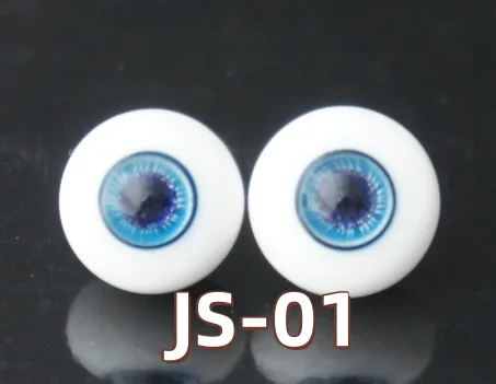 Js série mais novo olhos de vidro bjd 1/12 1/8 1/6 1/4 1/3 6mm 8mm 10mm 12mm 14mm 16mm 18mm 20mm 22cm 24cm olhos de boneca feitos à mão