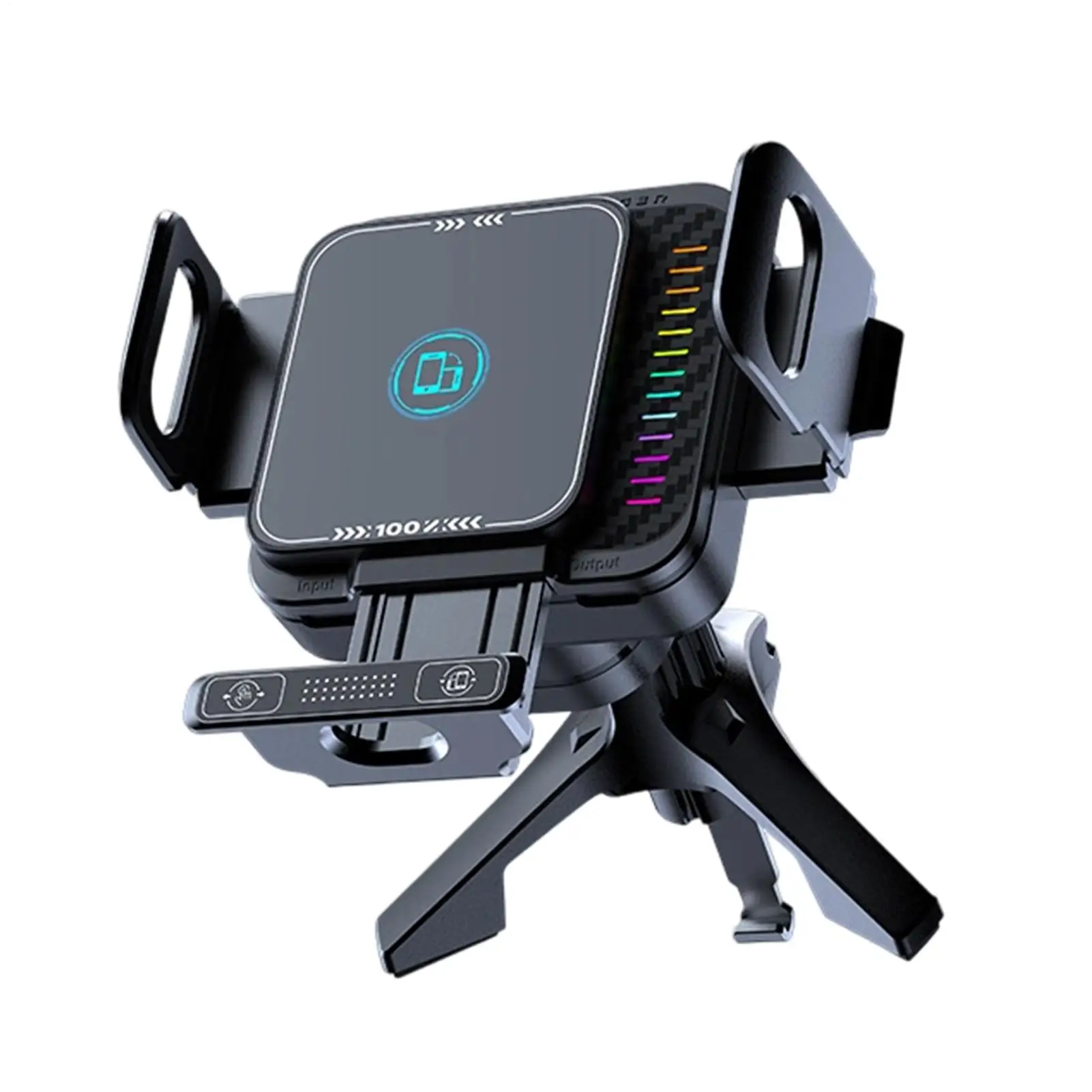 

Беспроводная зарядная подставка для телефона с автоматическим вращением экрана на 90 градусов, 15 Вт, складная, быстрая беспроводная зарядка для мобильных телефонов