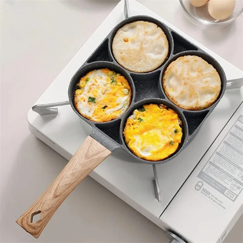 

1pc Egg Frying Pan Nonstick Pancake Pans 4-Cups Cookware Pancake Pan Egg Pan Suitable for Gas Stove Induction Cooker