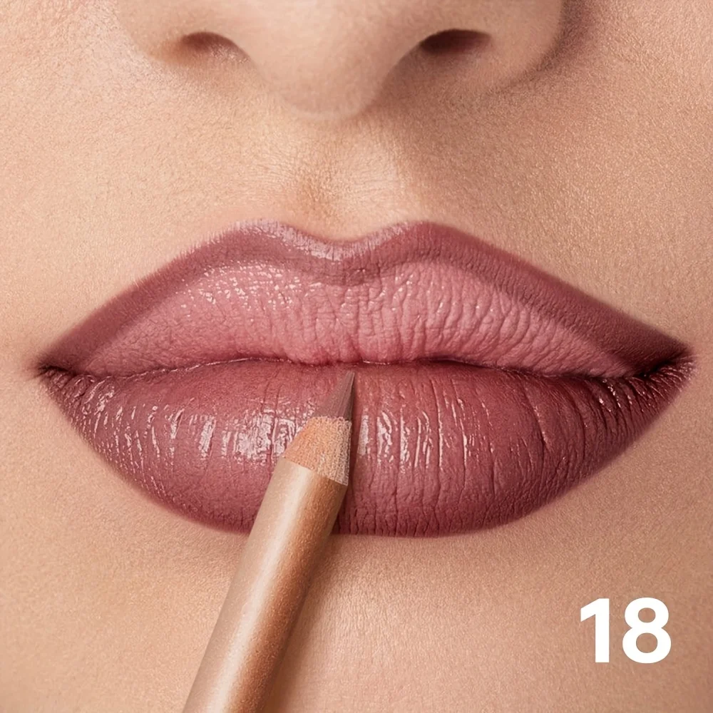Matte Lip Liner Pencil Nude, langdurig waterdicht, veegvast, nauwkeurige omtrek, gladde romige formule