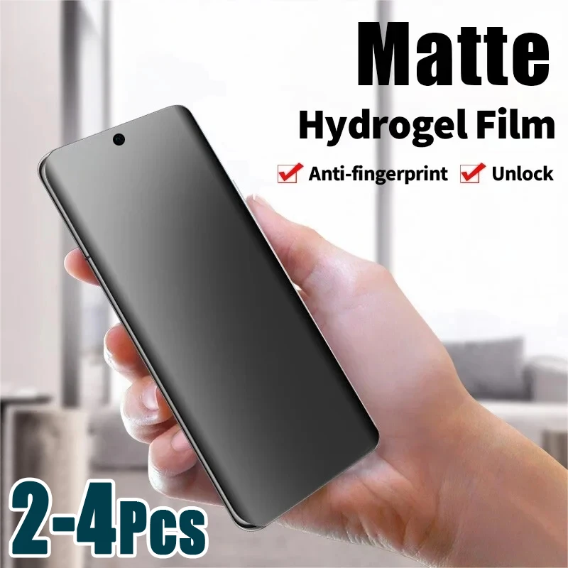 2-4Pcs Matte Frosted Flexible Hydrogel Film for Samsung Galaxy S25 Ultra Screen Protector for Samsung S25 Plus S24 S23 FE Film