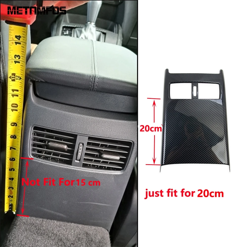 For Mazda CX-30 CX30 2020-2025 2026 Carbon Fiber Armrest Box Rear Air Vent Outlet Cover Trim Interior Accessories Car Styling