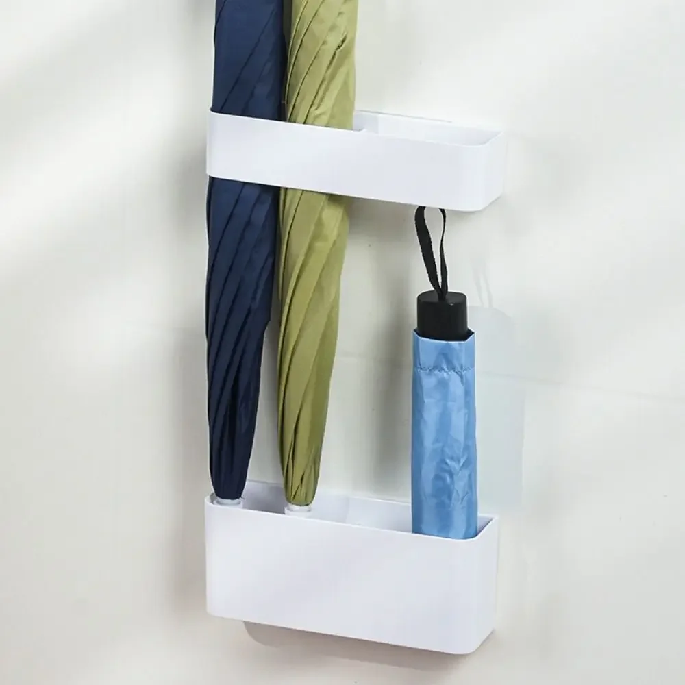 Wall Mounted Umbrella Holder Nail Free Fastener Style Multi-Functional Household Umbrella Storage Rack